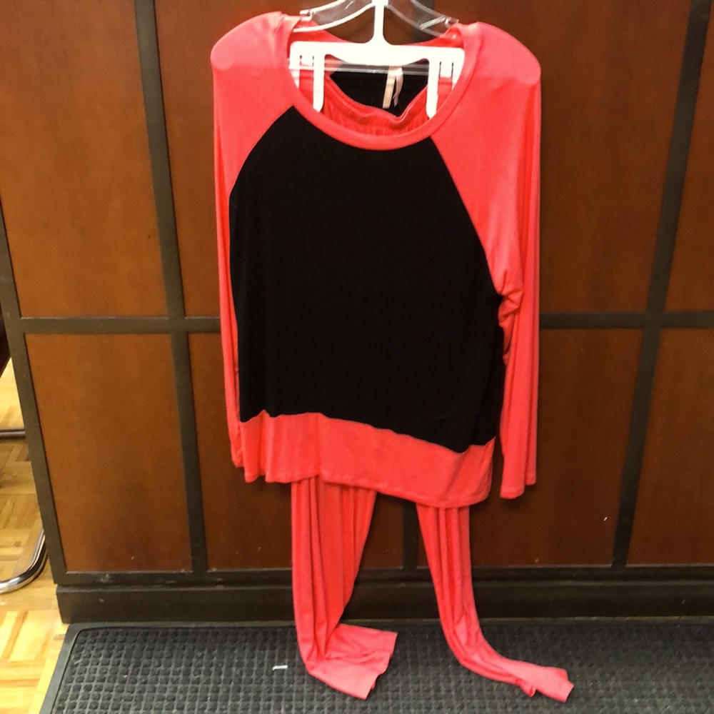 Women’s Rayon Spandex Long Sleeve Two Piece Set